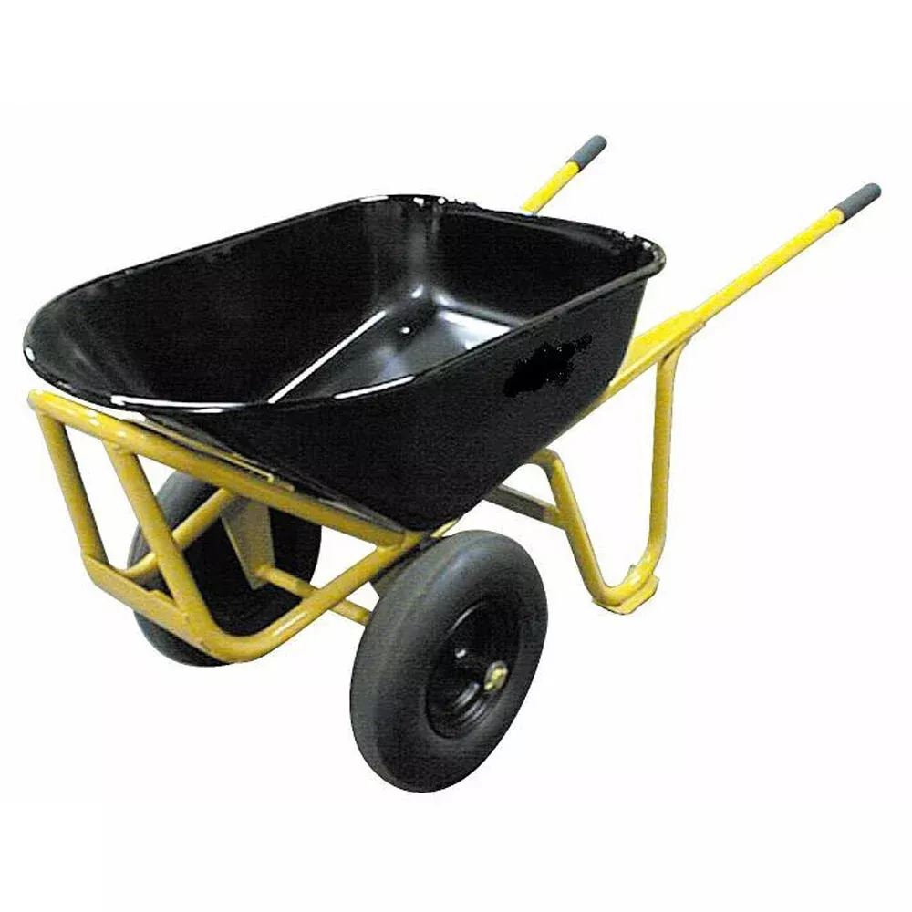 Roofmaster Double-Wheel Wheelbarrow and 4" x 8" Non Flat Wheels