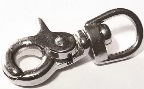 Round Eye Swivel Trigger Snap- 3/8" Opening- Nickel Plated
