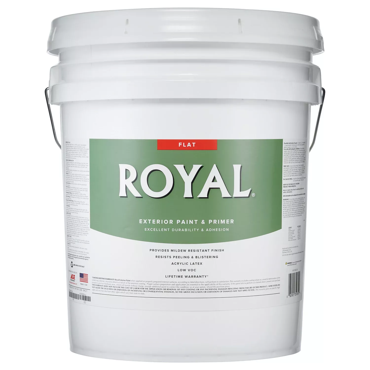 Royal Flat Mid-tone Base Acrylic Latex Exterior Paint And Primer 5 Gallon