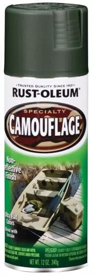 Rust-Oleum- Spray Paint- Camouflage- Deep Forest Green- Flat- 12 Oz