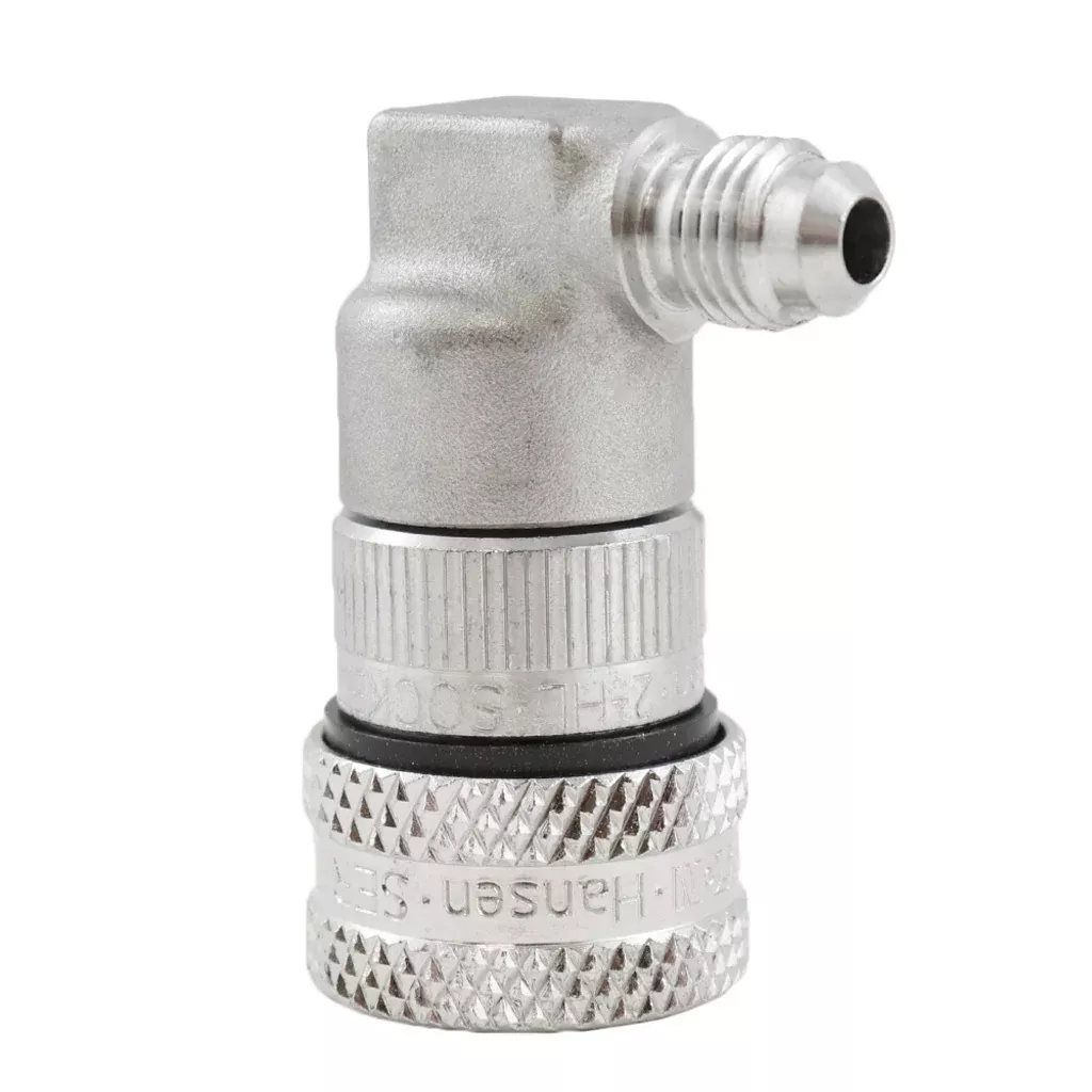 S/S Disconnect Ball-Lock 1/4inMfl-90 Liq-Black