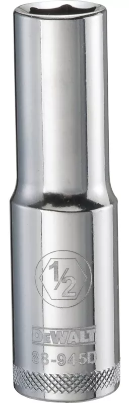 Sae Deep Socket, 6-point, 1/2 In. Drive, 1/2 In.
