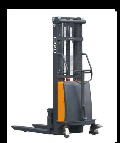 Semi-Electric Fork-Over Stacker with 138″ Lift Height