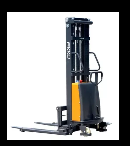 Semi-Electric Straddle Stacker, 3,300 lb Capacity with 119.4″ Power Lift