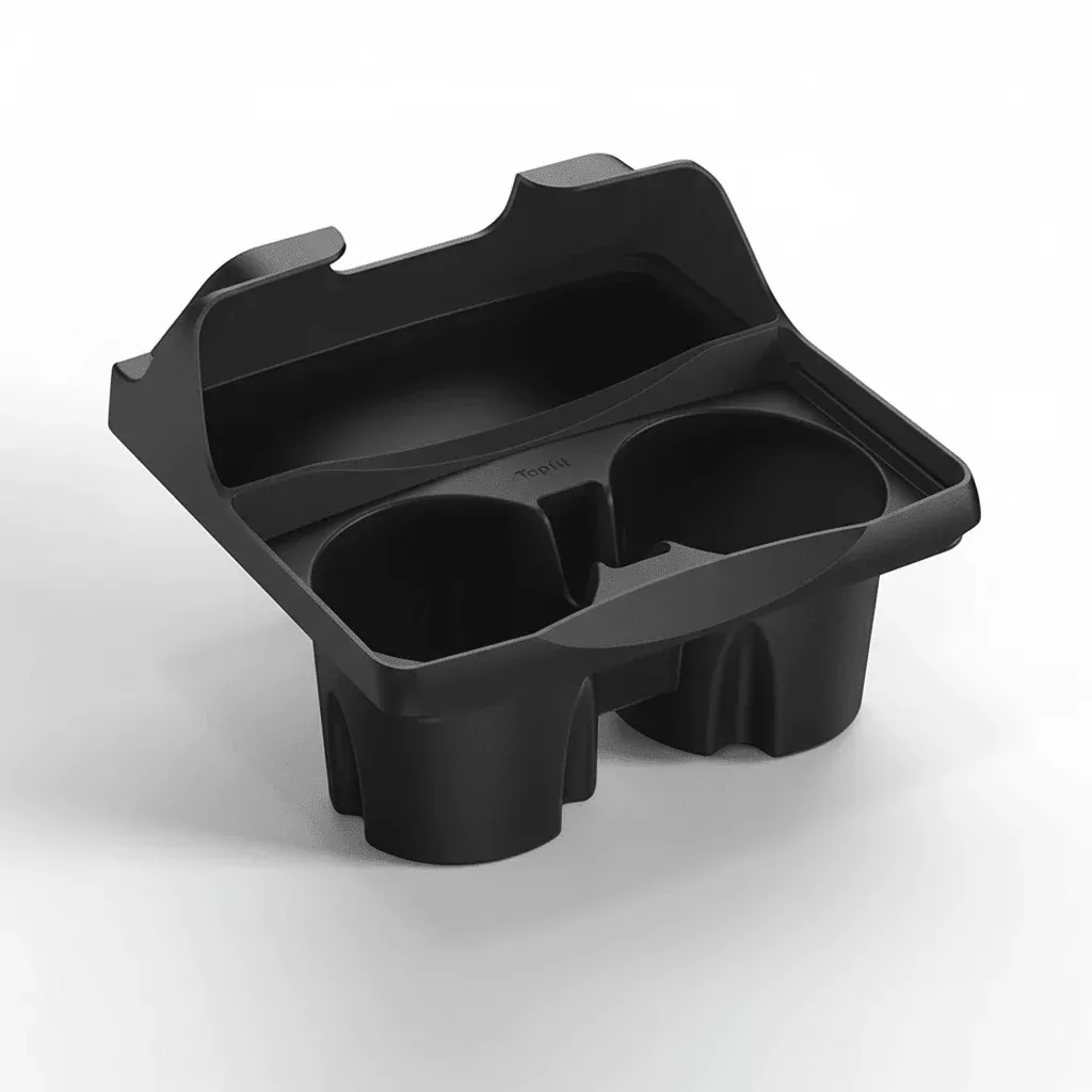 Silicone Center Console Cup Holder Insert for Model 3 & Model Y | Anti-Spill