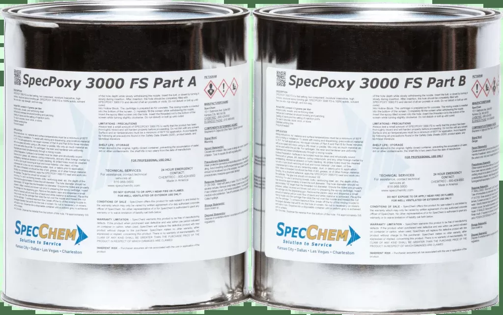 SpecPoxy 3000 FS – Fast Setting ASTM 881 Compliant Hi-Mod, Gel Viscosity Epoxy