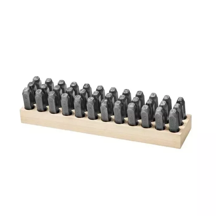 Stamp Set-3/8" Round Face Letter/Number 36Pcs.