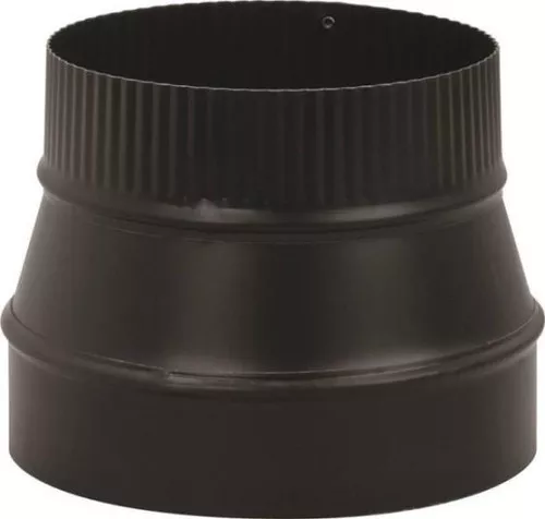 Stove Pipe- Black- Reducer- 7" x 6"- 26 Ga