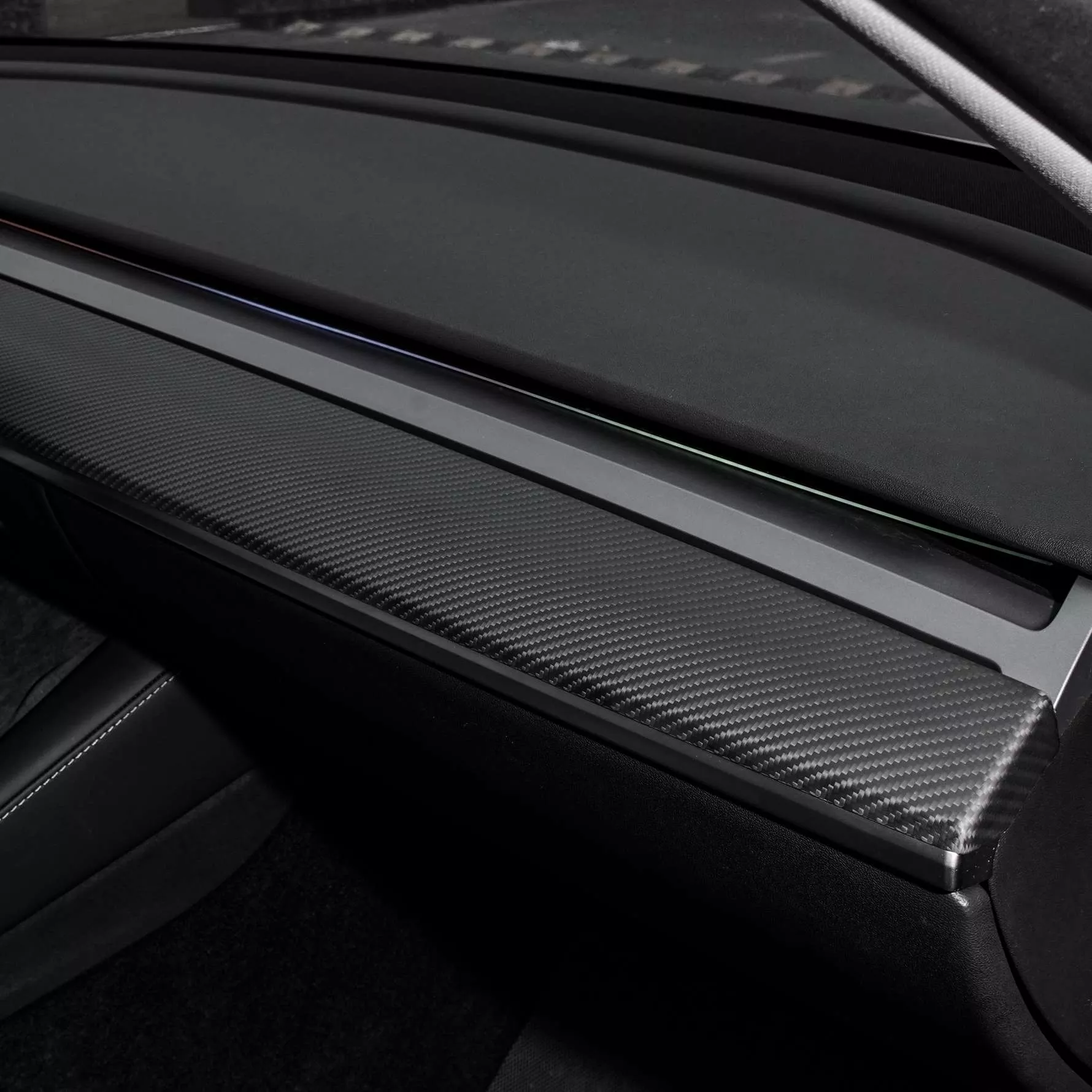 TESERY Tesla Model 3 / Y Dashboard Cover - Dry Carbon Fiber Interior Mods