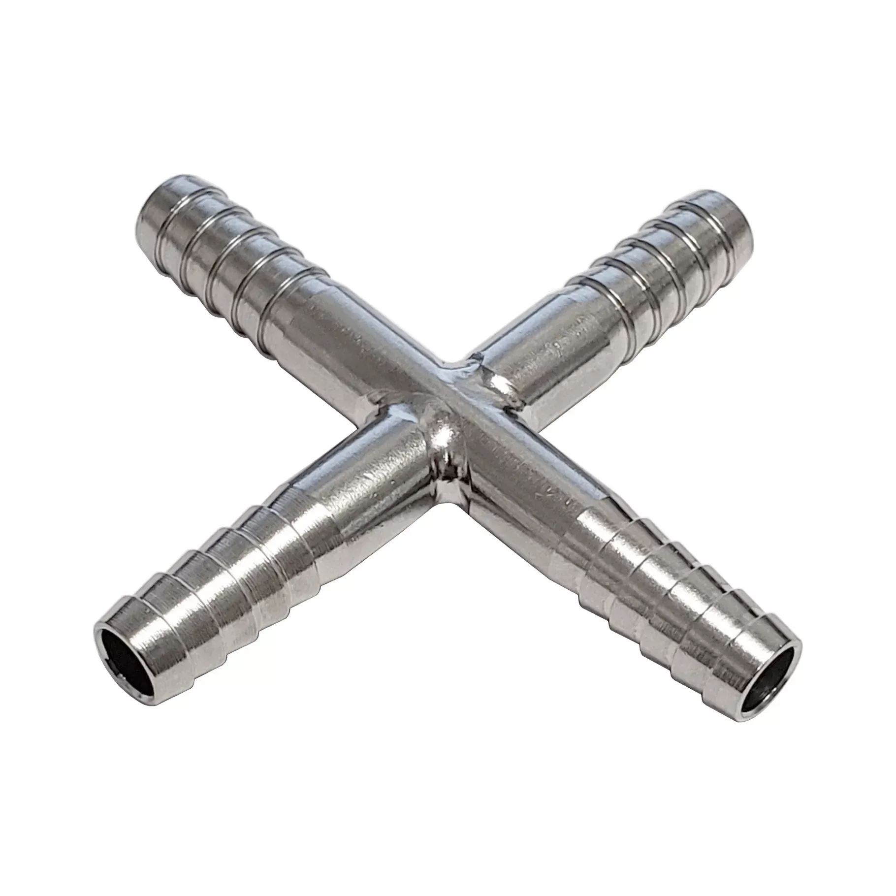 Thinwall Cross - 304 Stainless Steel - 1/4" Hose Barb-All