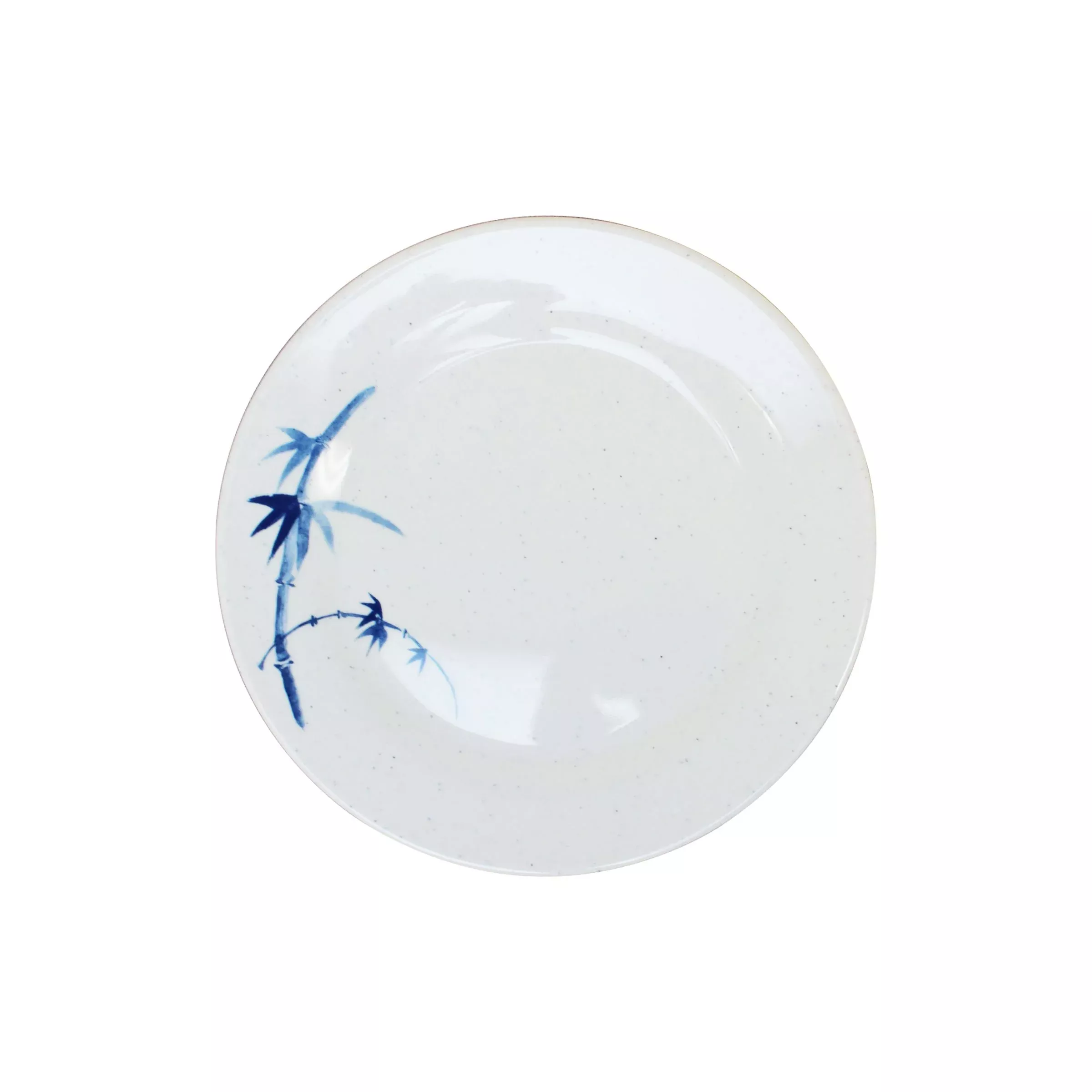 Thunder Group 1006BB 6 Inch Diameter Round Plate Break-Resistant Melamine Blue Bamboo