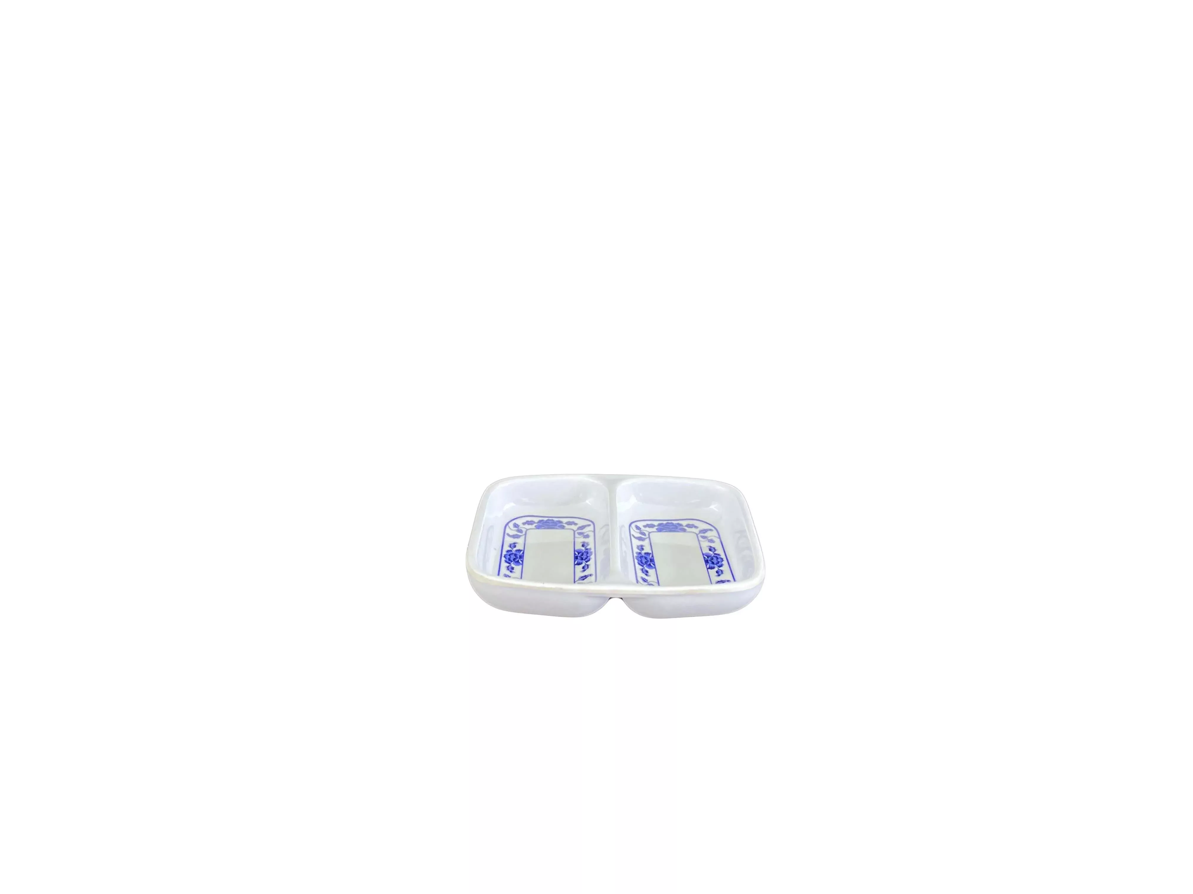 Thunder Group 1102TB 2 Oz Twin Sauce Dish Break-Resistant Melamine