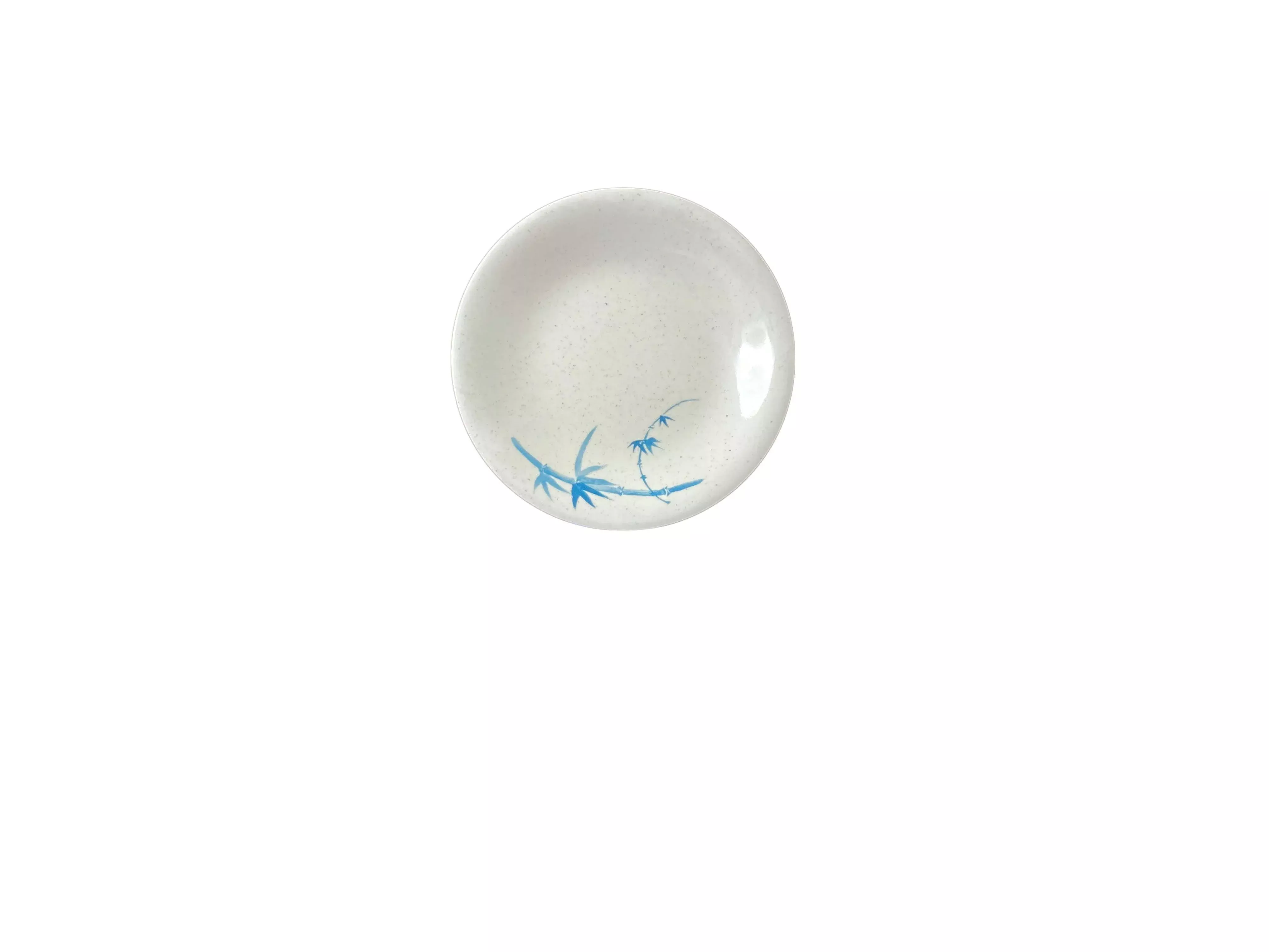 Thunder Group 1305BB 5-1/4 Inch Diameter Break-resistant Dinner Plate Melamine Blue Bamboo