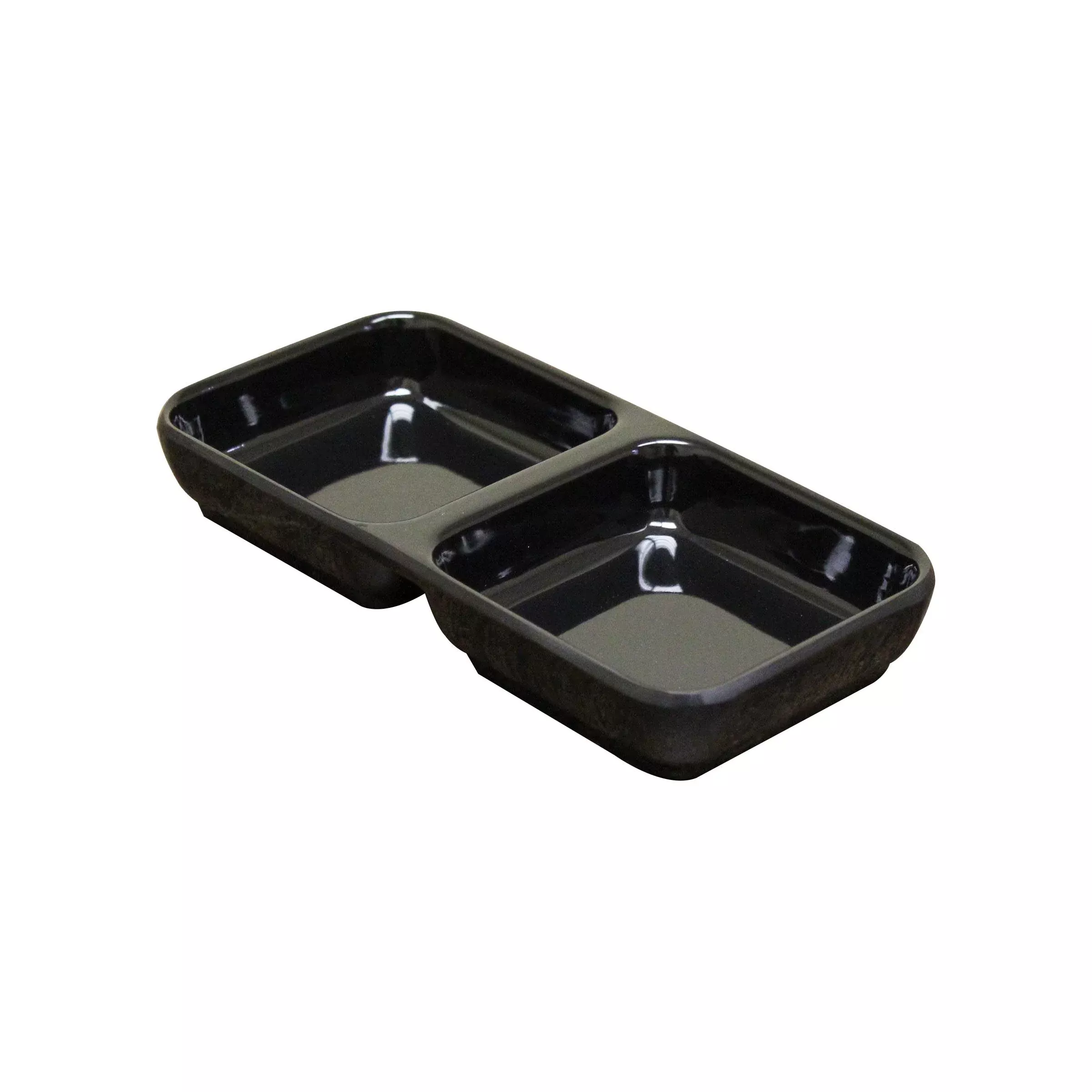 Thunder Group 19002BK 4 Oz Melamine Sauce Dish Black Break-Resistant