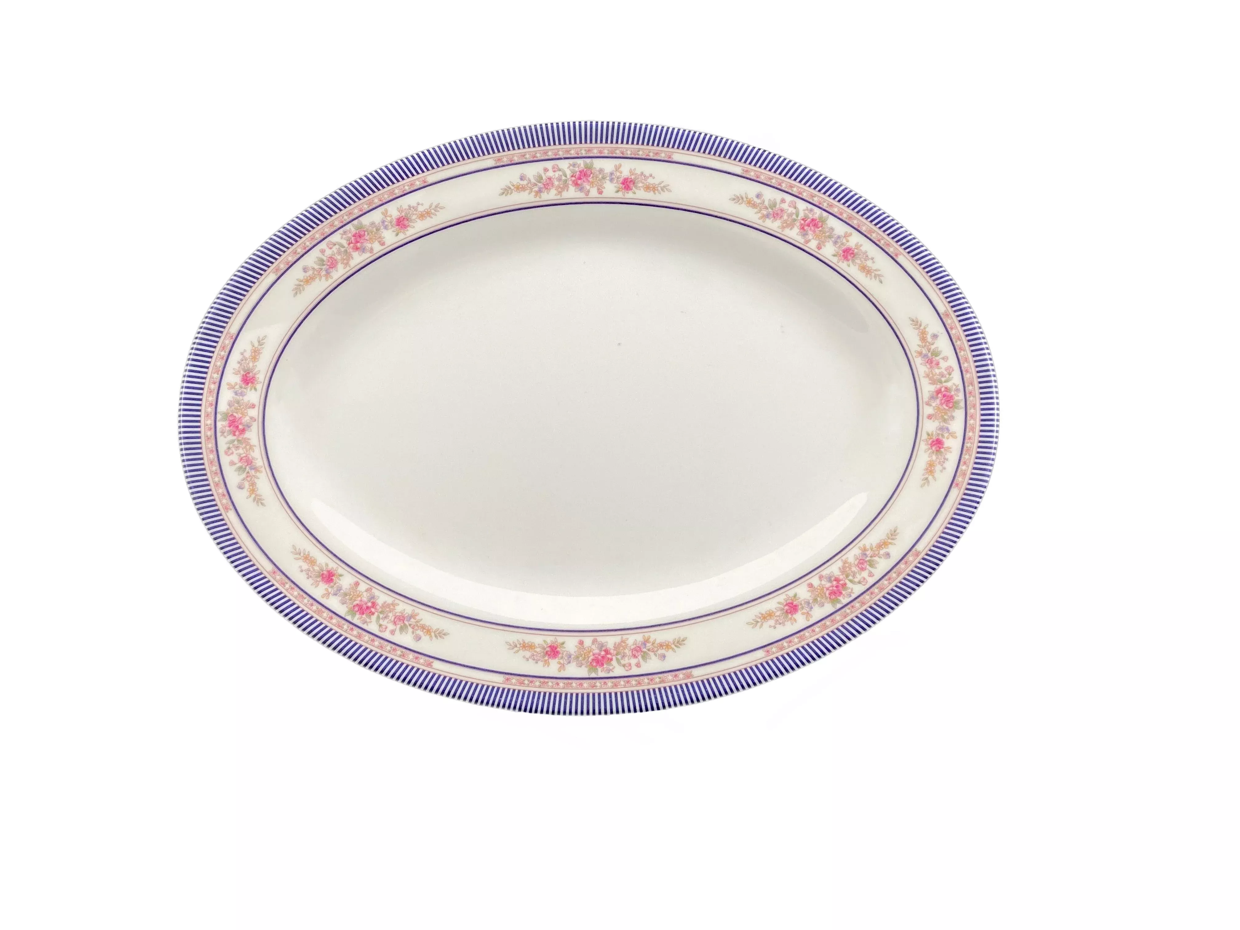 Thunder Group 2014AR 14 Inch Platter Oval Break-Resistant Melamine Rose
