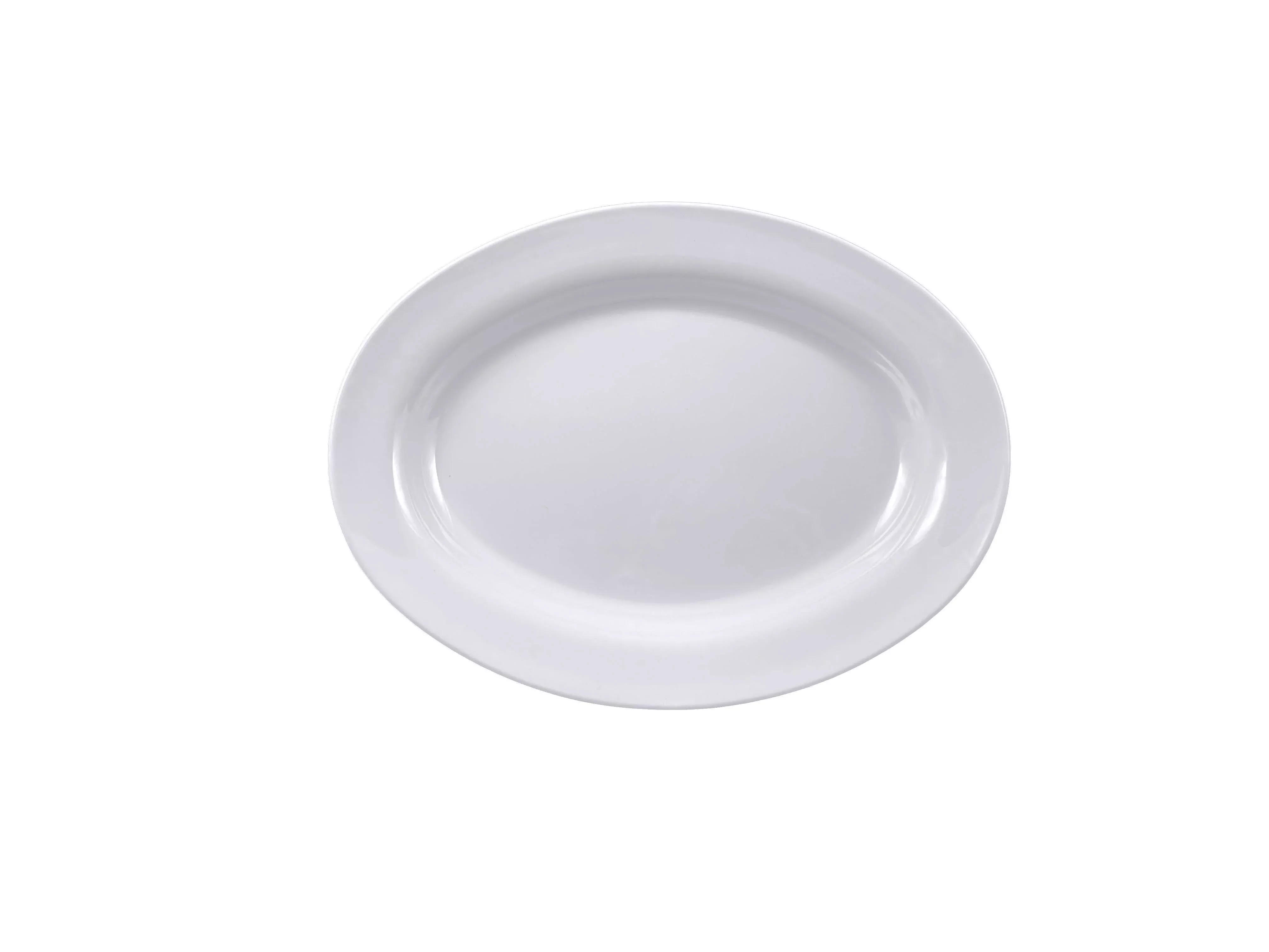 Thunder Group 2113TW 24 Oz Platter 13 Inch Oval Deep Break-Resistant Melamine Imperial White