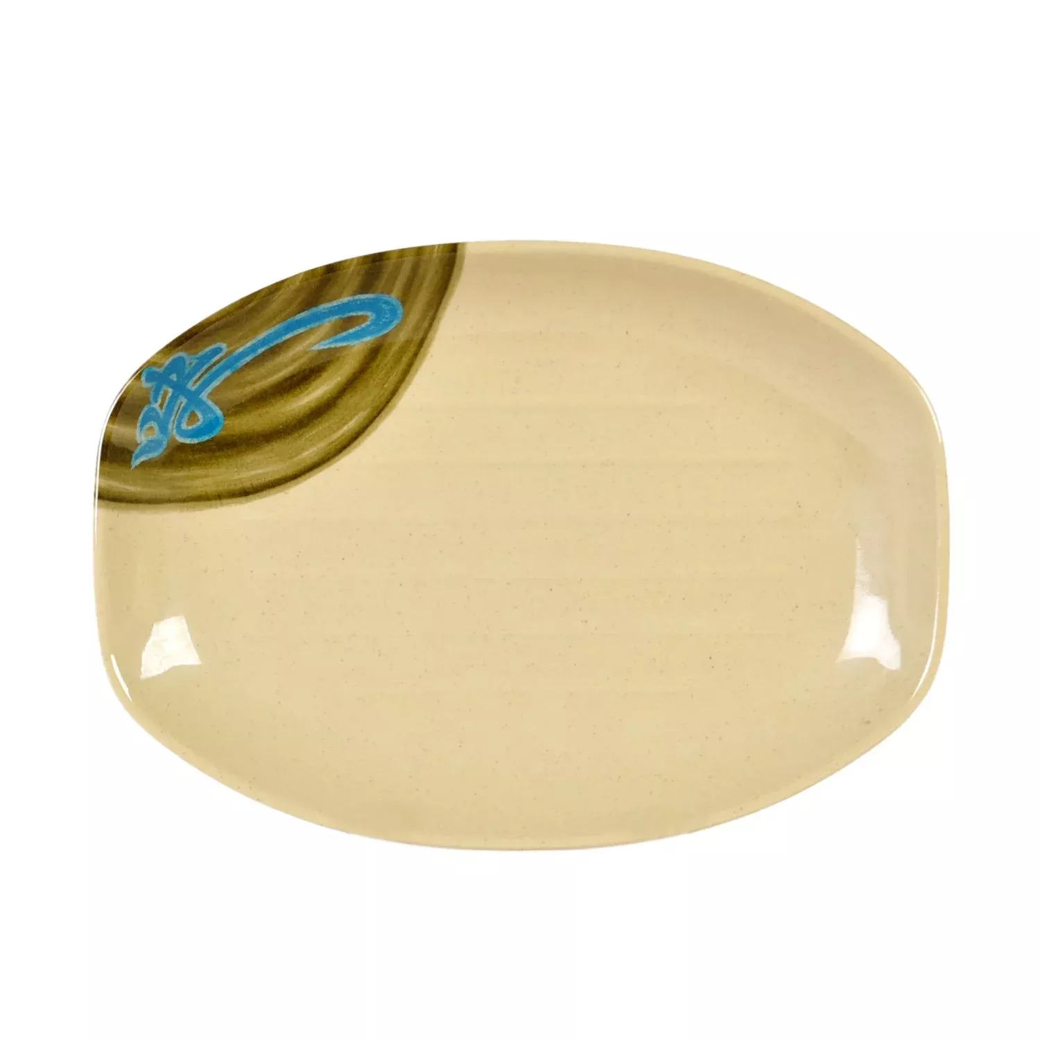 Thunder Group 2308 8 Inch Oval Break-Resistant Teriyaki Tray Melamine