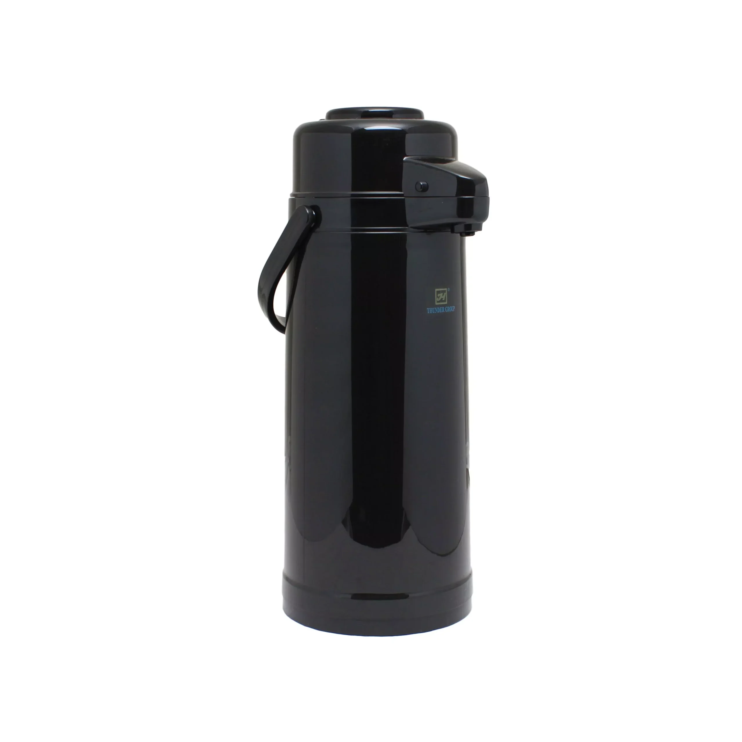 Thunder Group APPG025 2.5 Liter Glass Lined Airpot Black Push Button Plastic