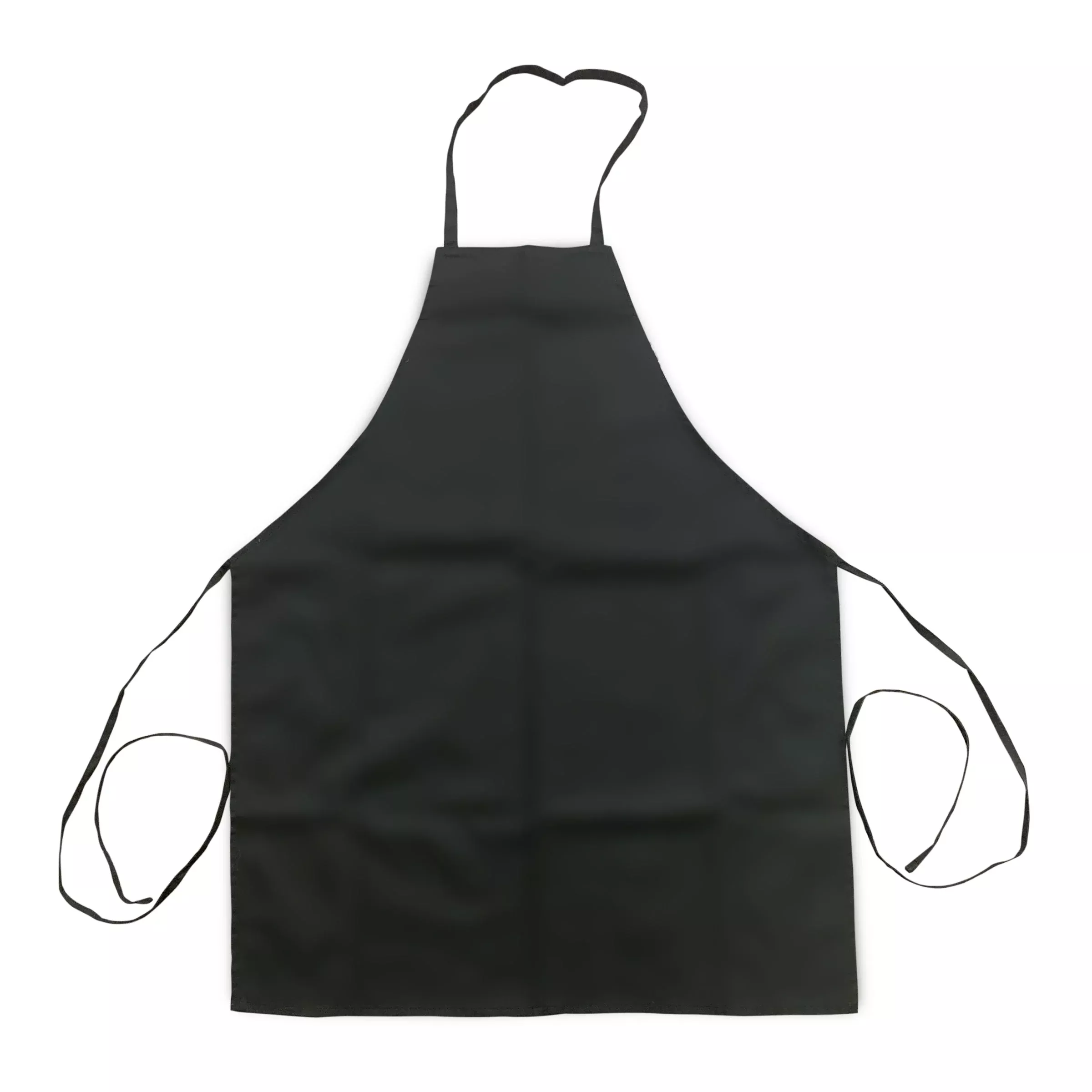 Thunder Group CA3226BK 32 Inch Chef Regalia Bib Apron Full-length Black Poly/cotton