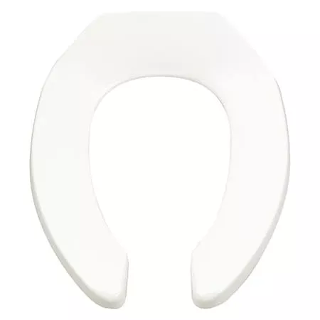 Toilet Seat Without Cover, Solid Polypropylene, Elongated, White