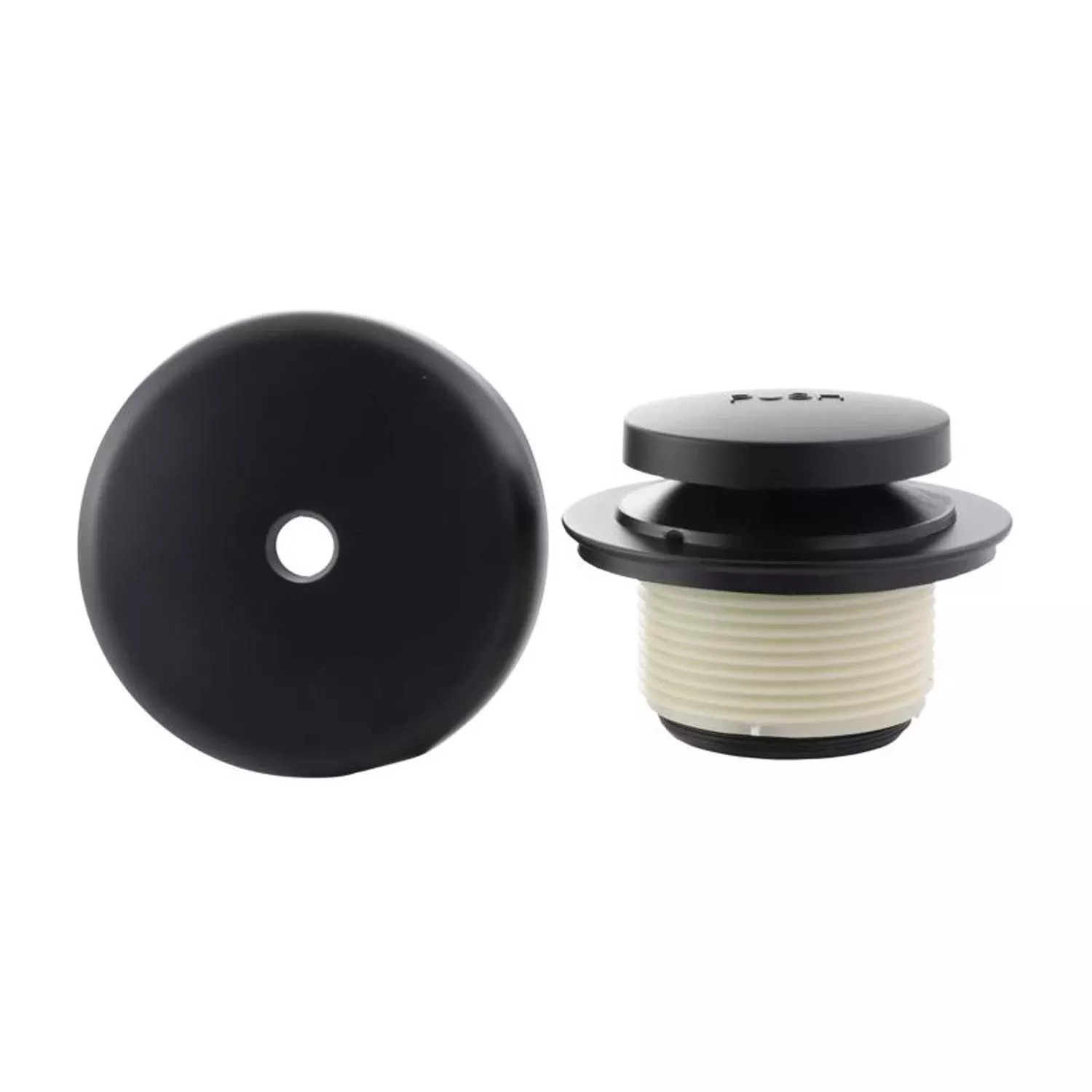 Touch-toe Tub Drain Trim Kit With Overflow, Matte Black