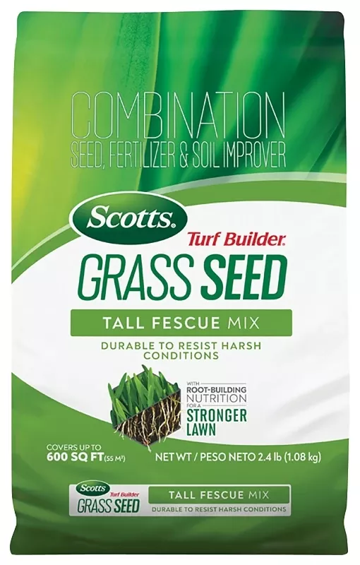 Turf Builder Grass Seed Tall Fescue Mix, 2.4 Lbs., Covers 200 Sq. Ft.