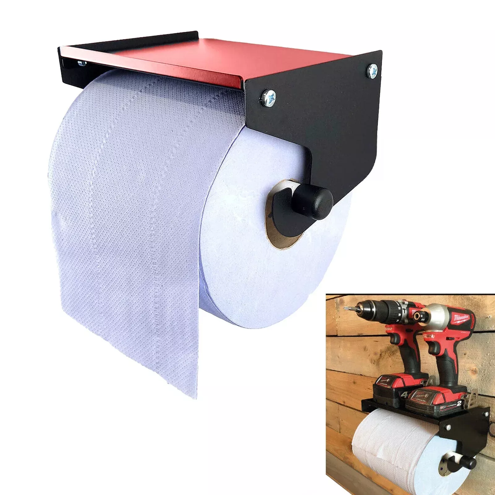 Van Mountable Blue Roll Paper Towel Holder Dispenser Stop Brake Office Cleaning