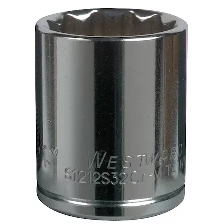 WESTWARD 3/4 in Drive, 2″ SAE Socket, 12 Points,Steel, Chrome, 2 in