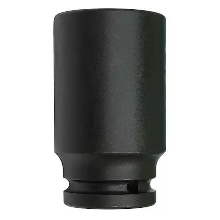 WESTWARD 3/4 in Drive Impact Socket Deep Socket, Black Oxide, Steel,1 1/4 in