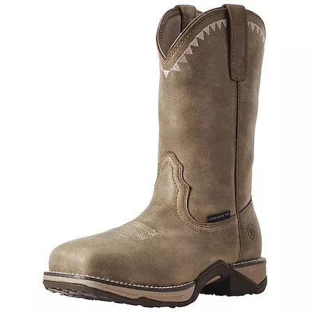 Women’s Western Work Boot, 11, Composite Toe, 10 in H, Brown Bomber, 10029498