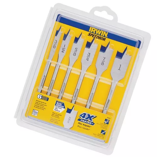 Wood Boring Spade Bit Set- 6 Piece