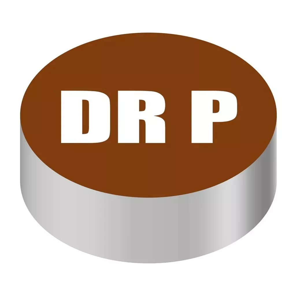 Wunder-Bar & Taprite Round "Dr P" Bargun Button Cap - Brown with White Lettering (PH10-74-078)