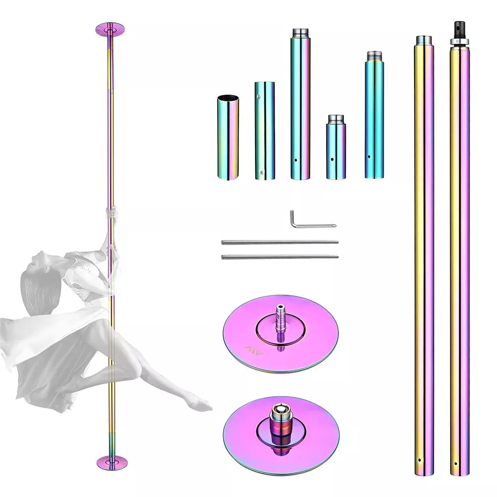 Yescom 10′ Spinning Dance Pole Kit Removable D45mm Colorful