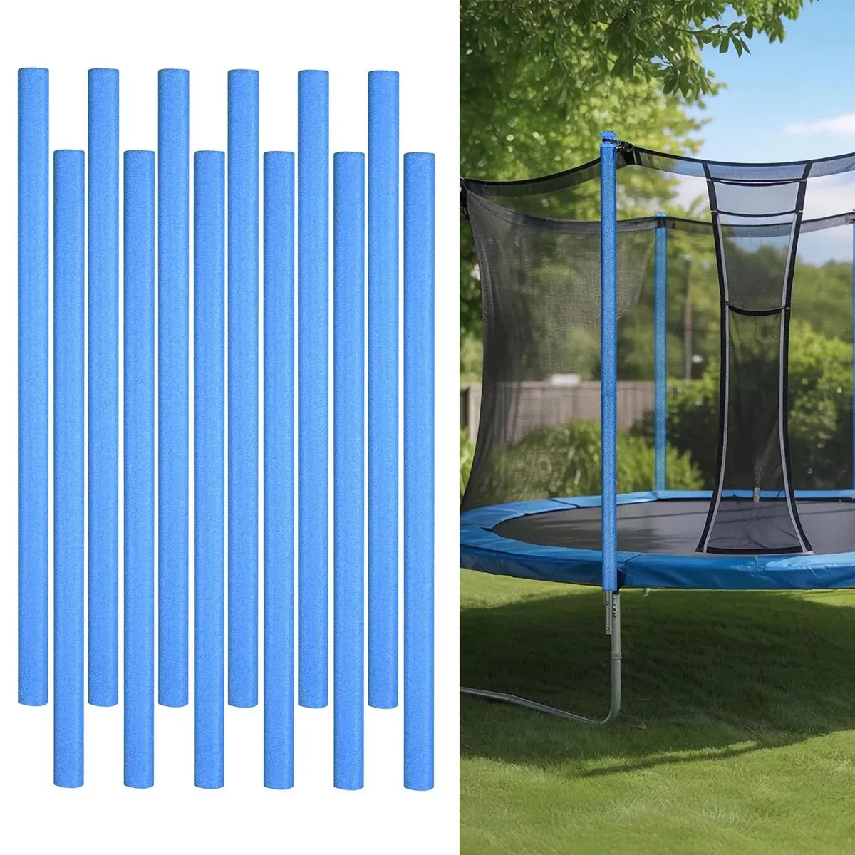 Yescom 12 Pack 37″ Trampoline Pole Foam Sleeves – Fits 1.26″ Pole