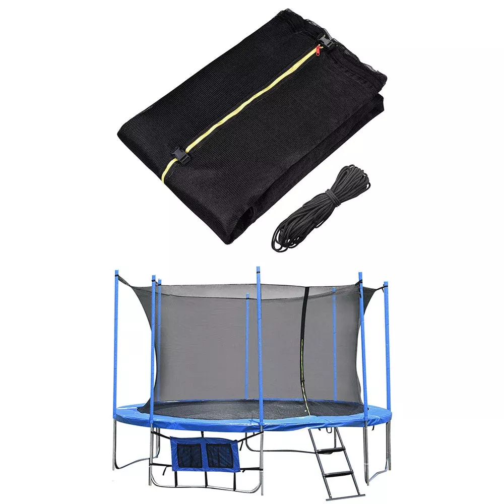Yescom 15′ Trampoline Net Enclosure Safety, 4 Arch/8 Poles