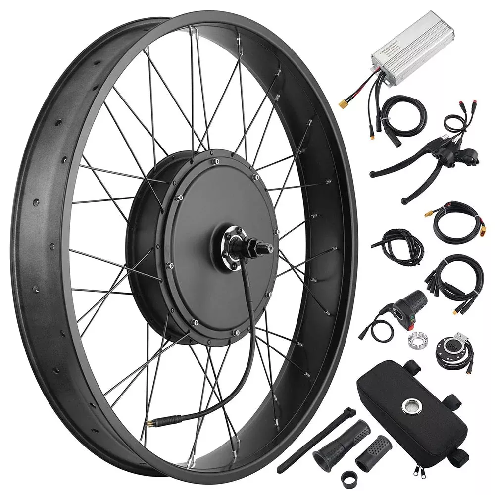 Yescom 26″ Electric Bicycle Motor Front Wheel Fat Tire Kit 48v 1000w