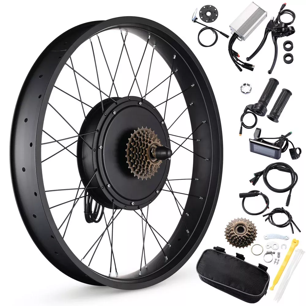Yescom 26″ Electric Bicycle Motor Rear Wheel Fat Tire Kit 48v 1000w
