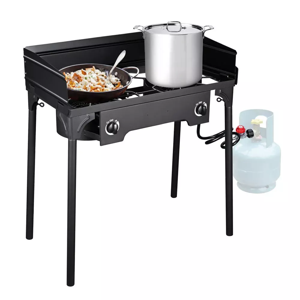 Yescom 32″ Outdoor Burner Double Propane Stove with Stand