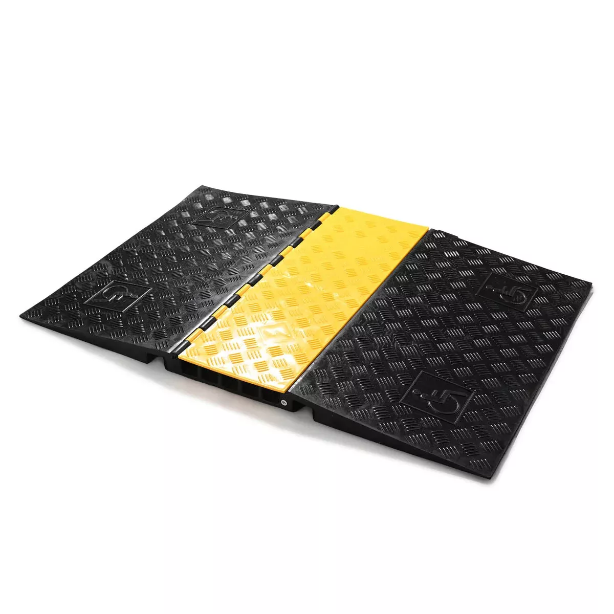 Yescom ADA Cable Ramp Rubber Speed Bump 5-Channel for 1 3/8″ Cables