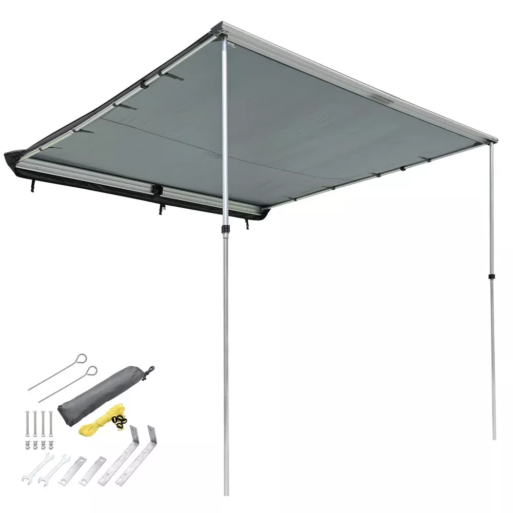 Yescom Awning 8′ 2″ x 7′ 7″ Vehicle Rooftop Side Tent Shade