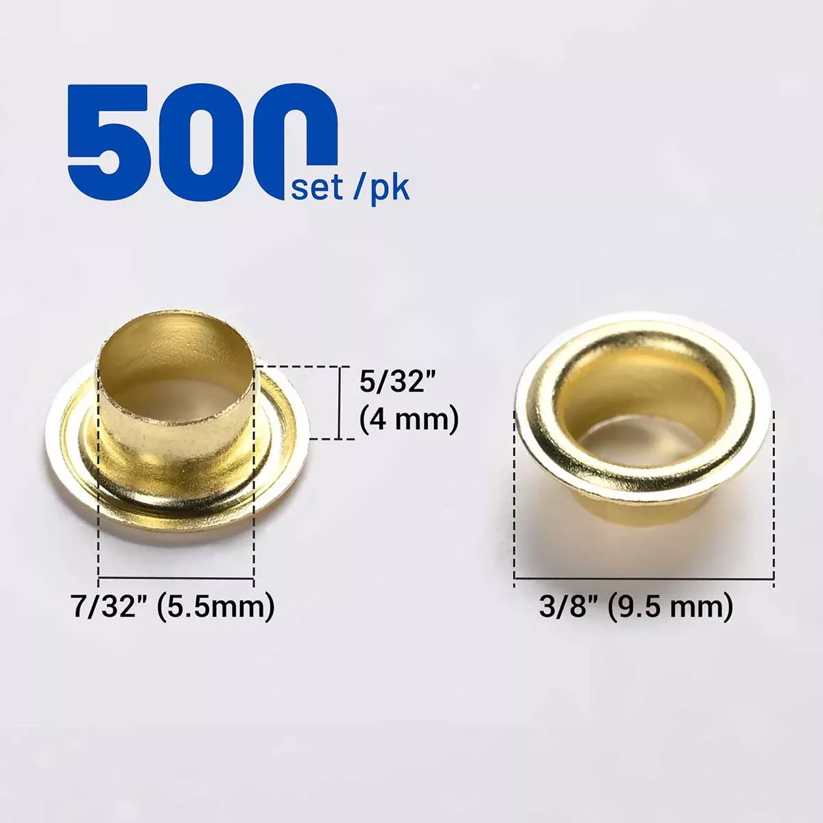 Yescom Copper Brass Grommet & Washer Eyelets(1/2″, 3/8″, 7/32″ Options)