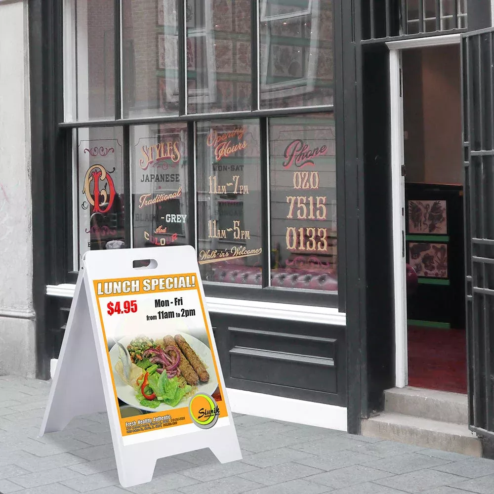 Yescom Dual-Side Sign Frame 19×32 In Sandwich Board w/ Carrying Handle