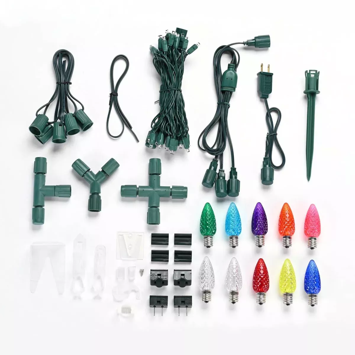 Yescom LED String Lights Sample - C9, 5mm Wide Angle Conical LED