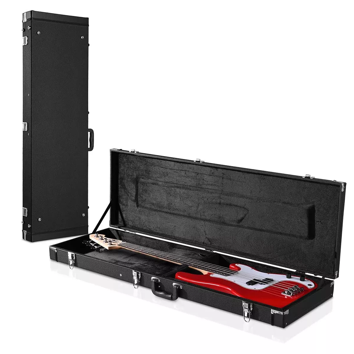 Yescom Lockable Universal Electric Bass Guitar Hard-Shell Case 48×15 in