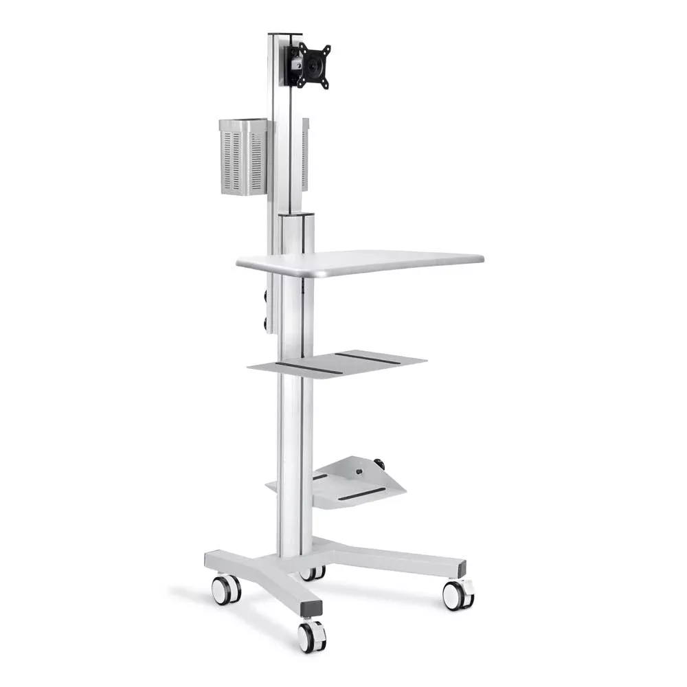Yescom NexusX PC Computer Desktop Rolling Mobile Cart Workstation