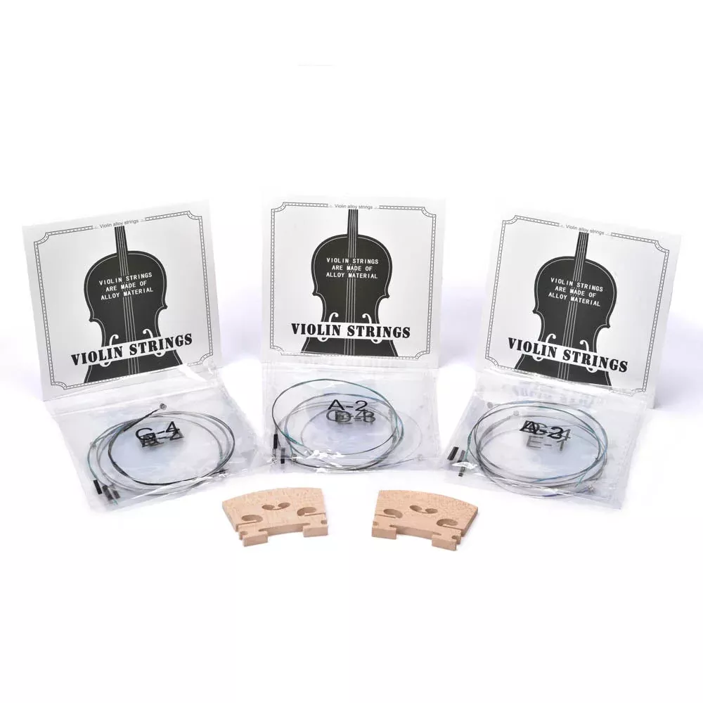 Yescom Violin Strings Set & Bridges 3/4-4/4