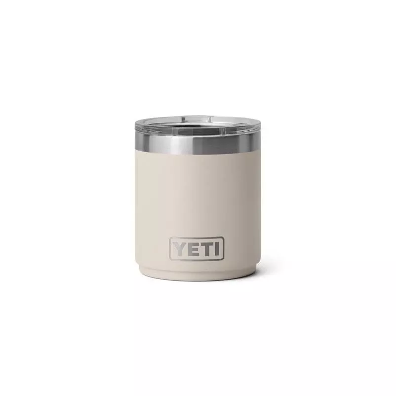 Yeti Rambler 10‑oz Taupe Low‑ball Tumbler – Ceramic‑lined, Stackable With Magslider Lid, Bpa‑free