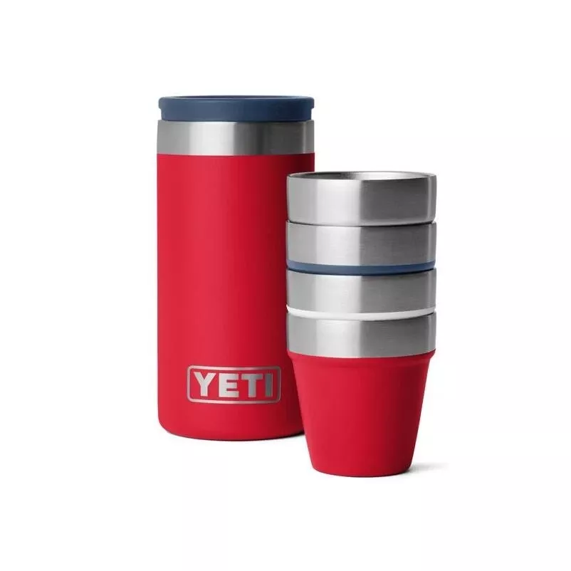 Yeti Stainless Steel Shot Glass Set With Carrying Case