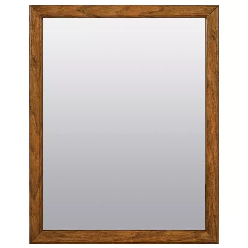Zenna Home 25 In. H X 20 In. W Matte Brown Bathroom Mirror
