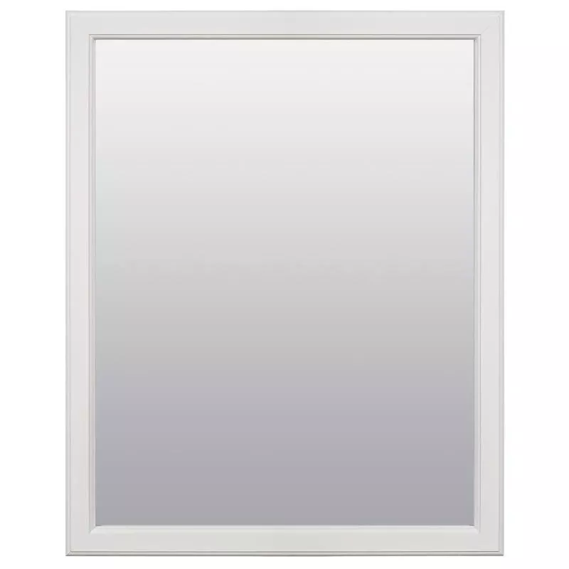 Zenna Home 25 In. H X 20 In. W Matte White Bathroom Mirror